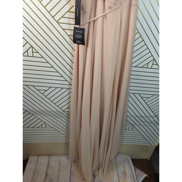 LULU'S Women's Here's To Us Blush Pink High Low Wrap Dress Maxi Size XS NEW - Picture 8 of 8